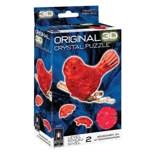 3D Crystal Puzzle - Bird (Red)