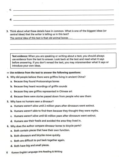 Kumon English Language Arts: Reading & Writing (Grade 7)