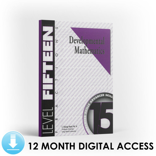 Developmental Mathematics: Level 15 Student Workbook | 7th Grade - 8th Grade Math Curriculum | Fractions: Advanced Skills (12 Month Access)