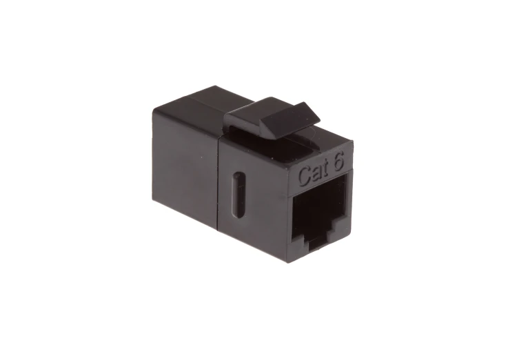 こーにょ Cat6 | RJ45 | Inline Coupler Type Keystone Jack | Black | Fast