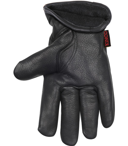 Lined Black Premium Deerskin Driver, Black, large