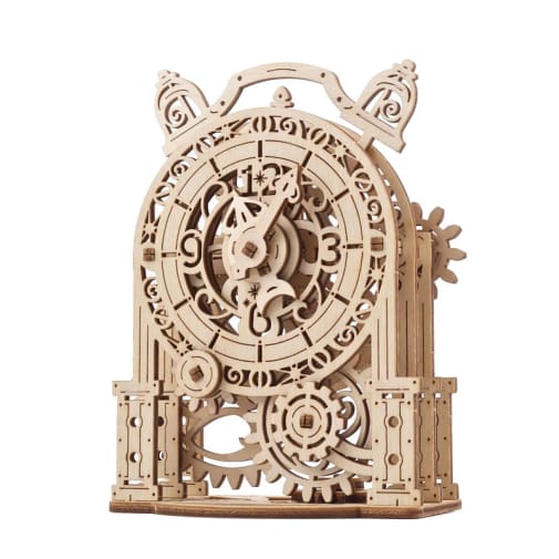 Ugears 3D Wooden Mechanical Model Vintage Alarm Clock