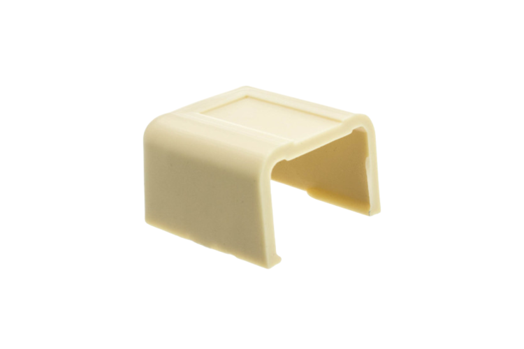 1.25 inch Surface Mount Cable Raceway, End Cap, Ivory 1.25 inch Surface Mount Cable Raceway, End Cap, Ivory