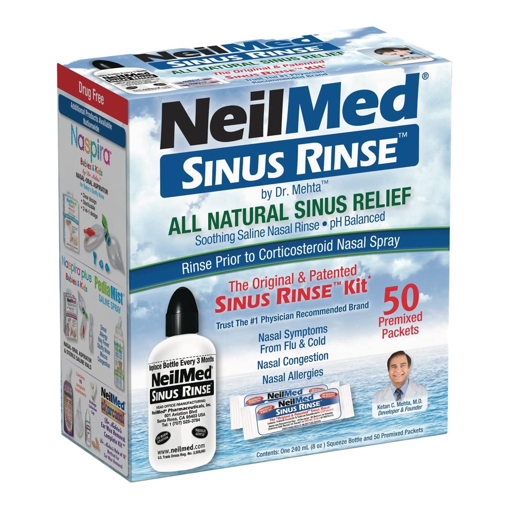Neilmed Sinus Rinse Saline Nasal Rinse Kit MK 559376