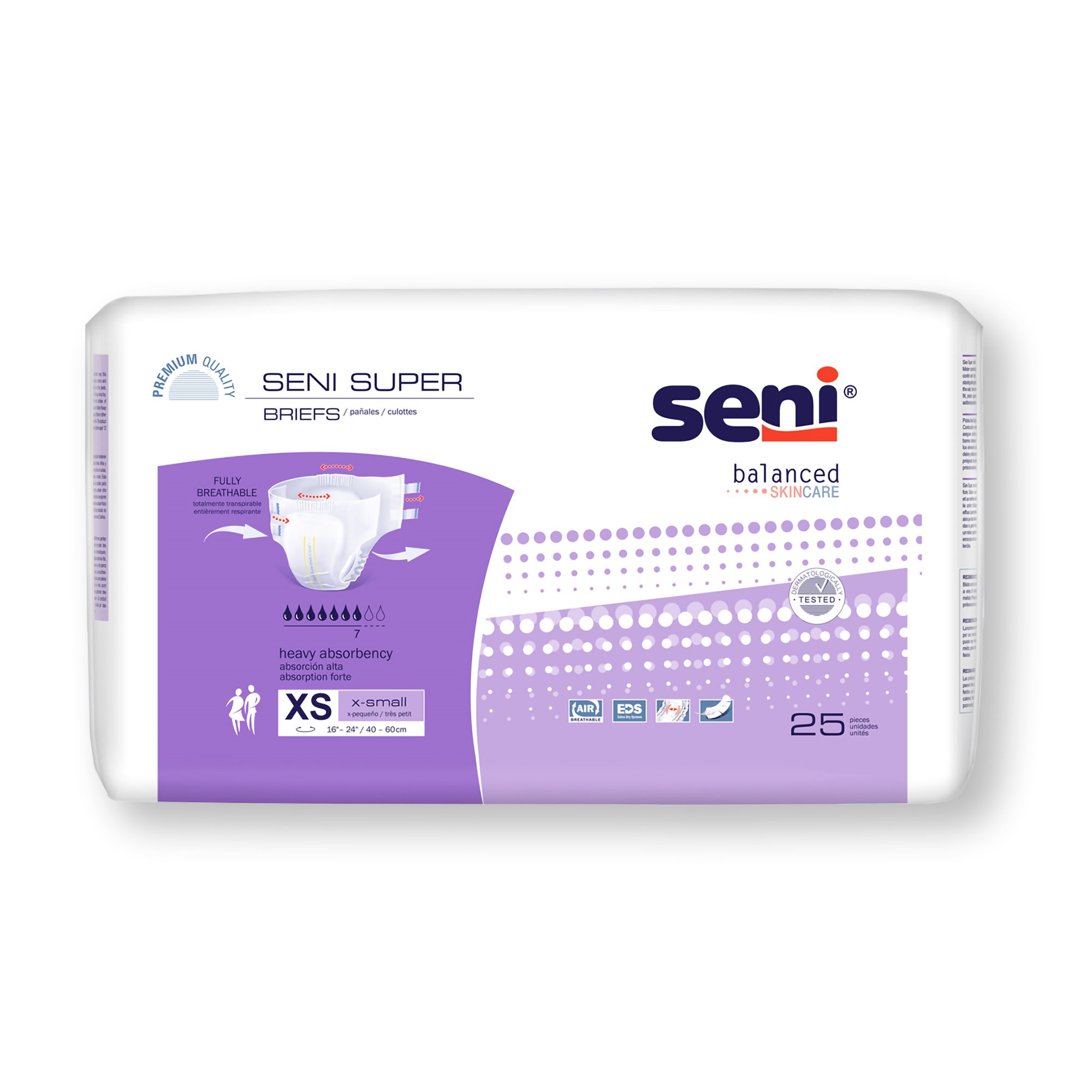 Seni Super Heavy Absorbency Incontinence Brief, Extra Small MK 1163833