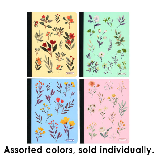 Composition Book Floral - College Ruled (assorted color)