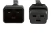 AC power cord, C20 to C19, 12 AWG, 6ft, Black