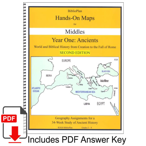 BiblioPlan Ancient History Hands-On Maps Middles, 2nd Edition