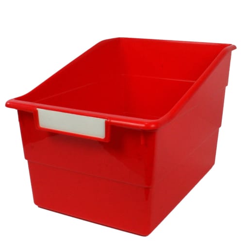 Wide Tattle Shelf File - Red