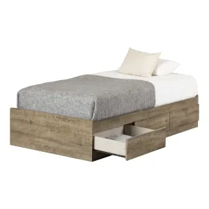 Base para cama individual con 3 cajones