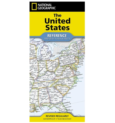 United States Map with Flags & Facts (folded)