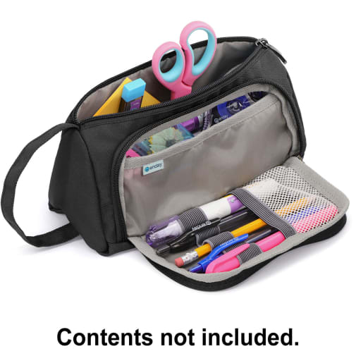 Large Capacity Soft Pencil Case - Black