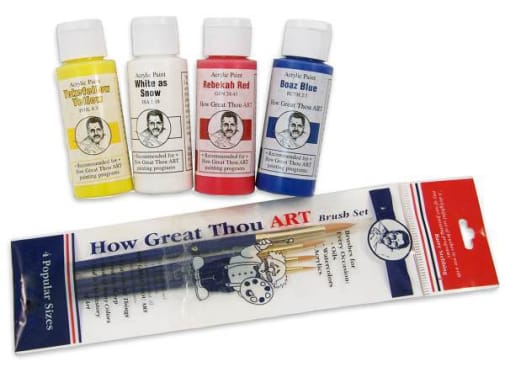 Beginning Acrylic Paint Set with Accent Blending Brushes