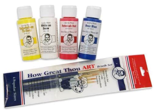Beginning Acrylic Paint Set with Accent Blending Brushes