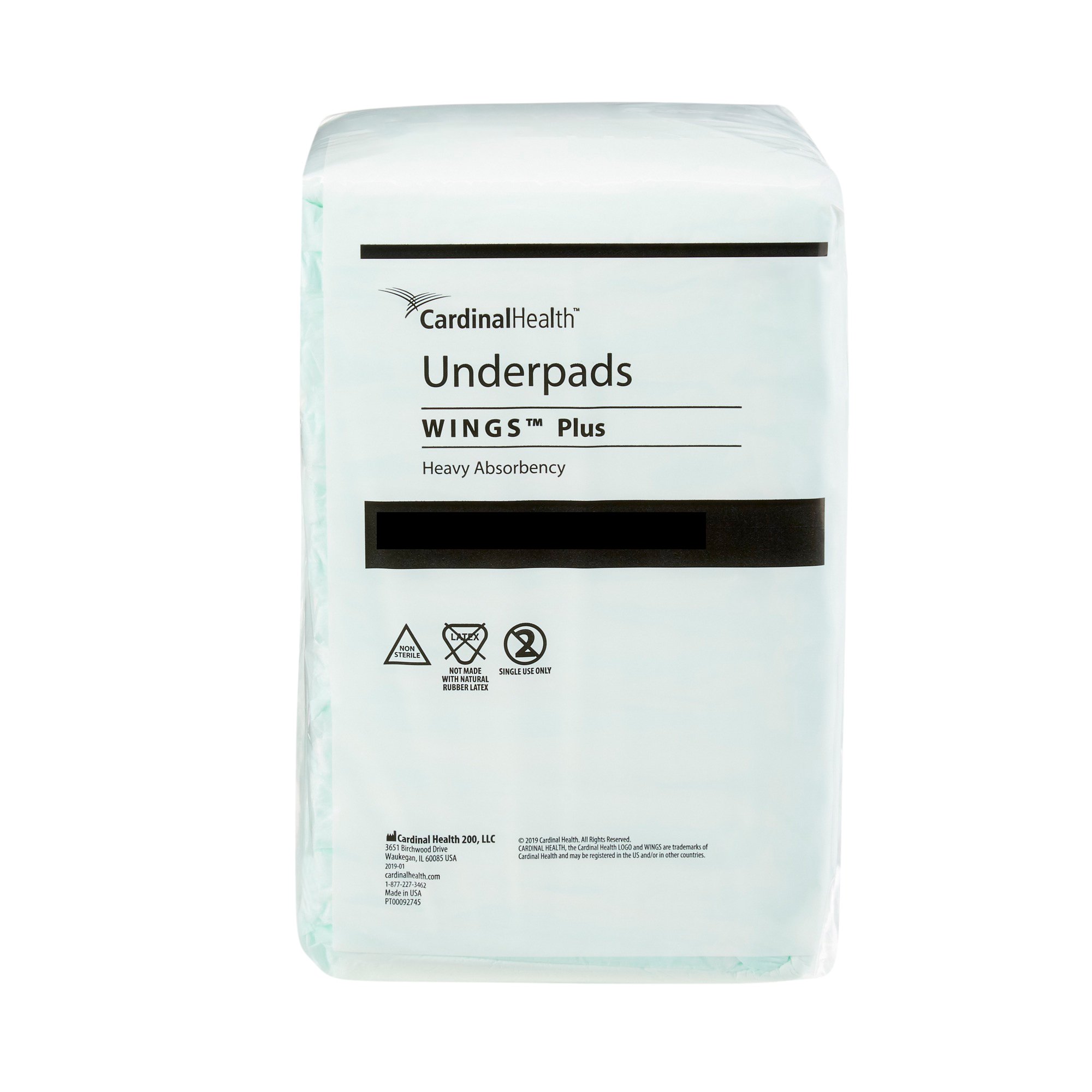 Wings Plus Underpads, Disposable, Heavy Absorbency, Beige, 36 X 36 Inch MK 853212