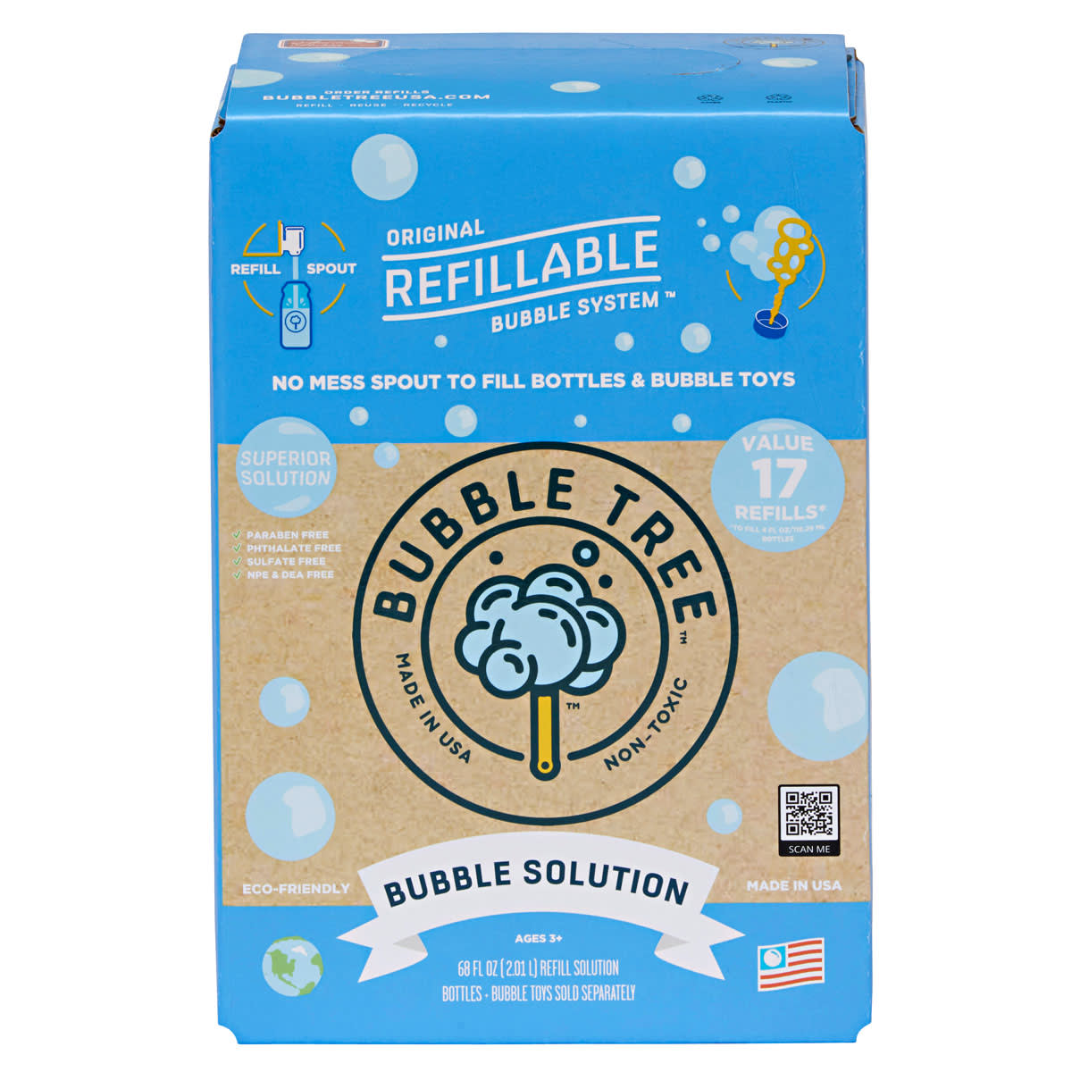 Bubble Tree Original Refillable Bubble Solution System 2 Liter Refill Station