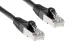 Cat5e Shielded Ethernet Patch Cable, Half-moon Boot, 35 ft, Black