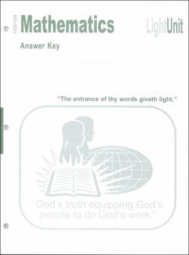 Mathematics LightUnits A/K 1103-1104 Algbr II