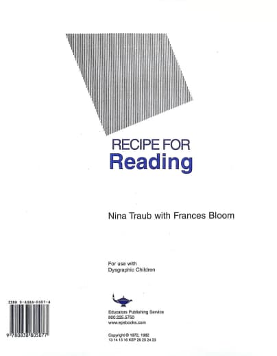 Recipe for Reading Lined Writing Paper 100 sheets