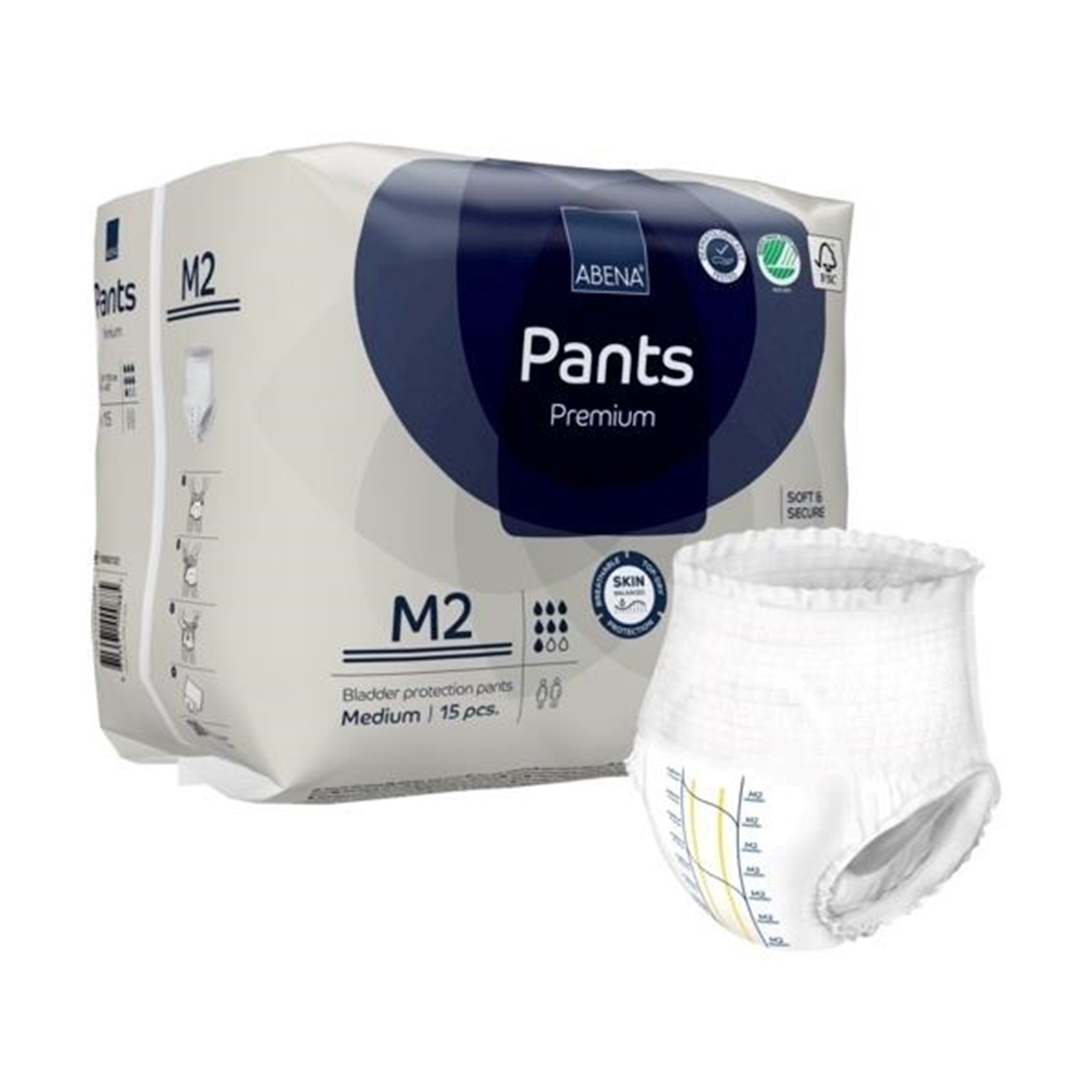 Abena Premium Pants M2 Incontinence Brief, Medium MK 1218230