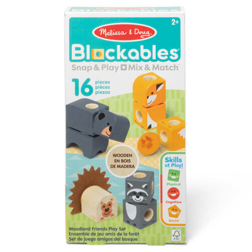 Melissa & Doug Blockables Woodland Friends Play Set