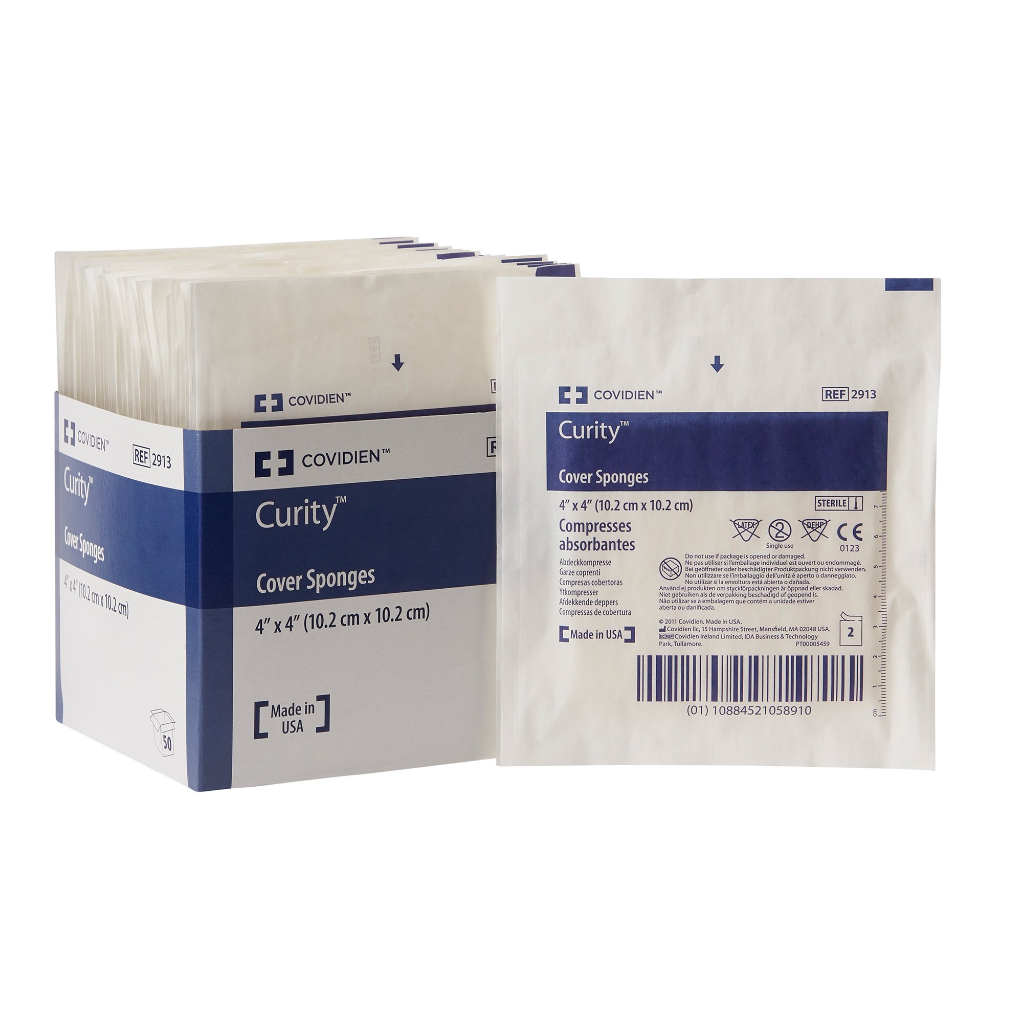 Curity Sterile Nonwoven Sponge, 4 x 4 Inch, 4-Ply MK 401580