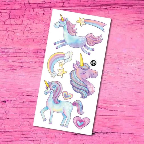 Cute Unicorns Temporary Tattoos