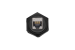 Cat6A RJ45 Shielded Industrial Panelmount Bulkhead Coupler, Black