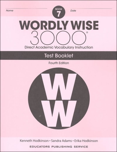 Wordly Wise 3000 Book 7 Test Book, 4th Edition