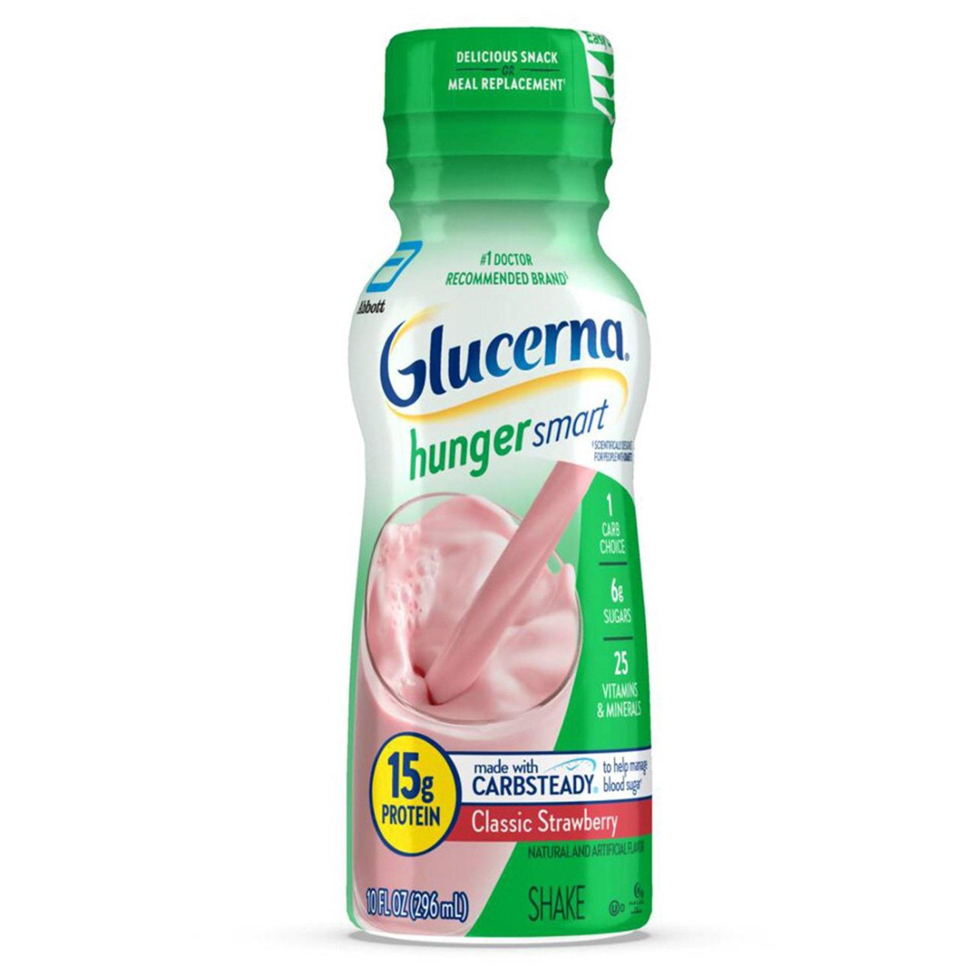 Glucerna Hunger Smart Shake, Strawberry Flavor, 10-ounce bottle MK 1207548