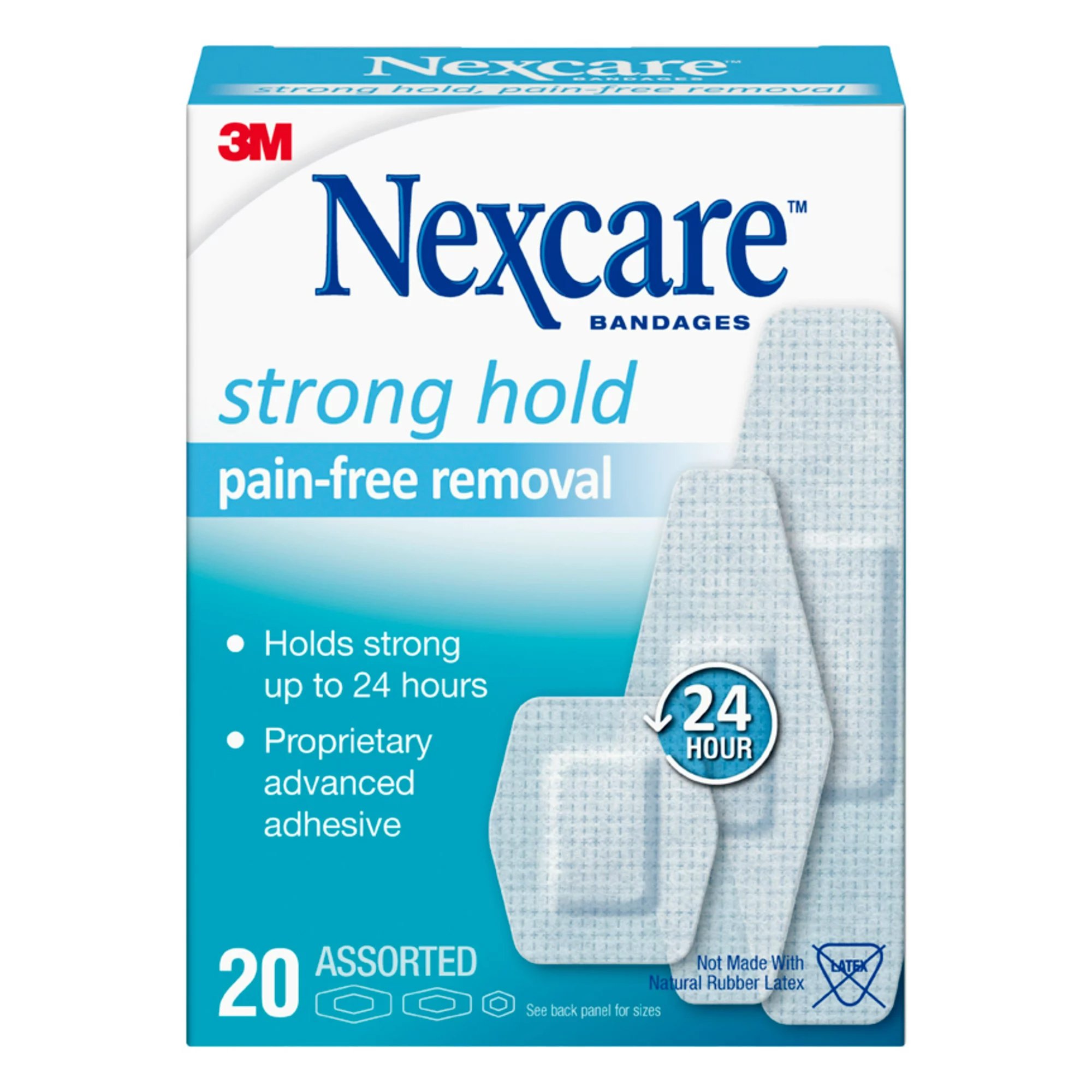 Nexcare Sensitive Skin White Adhesive Strip, Assorted Sizes MK 1084064