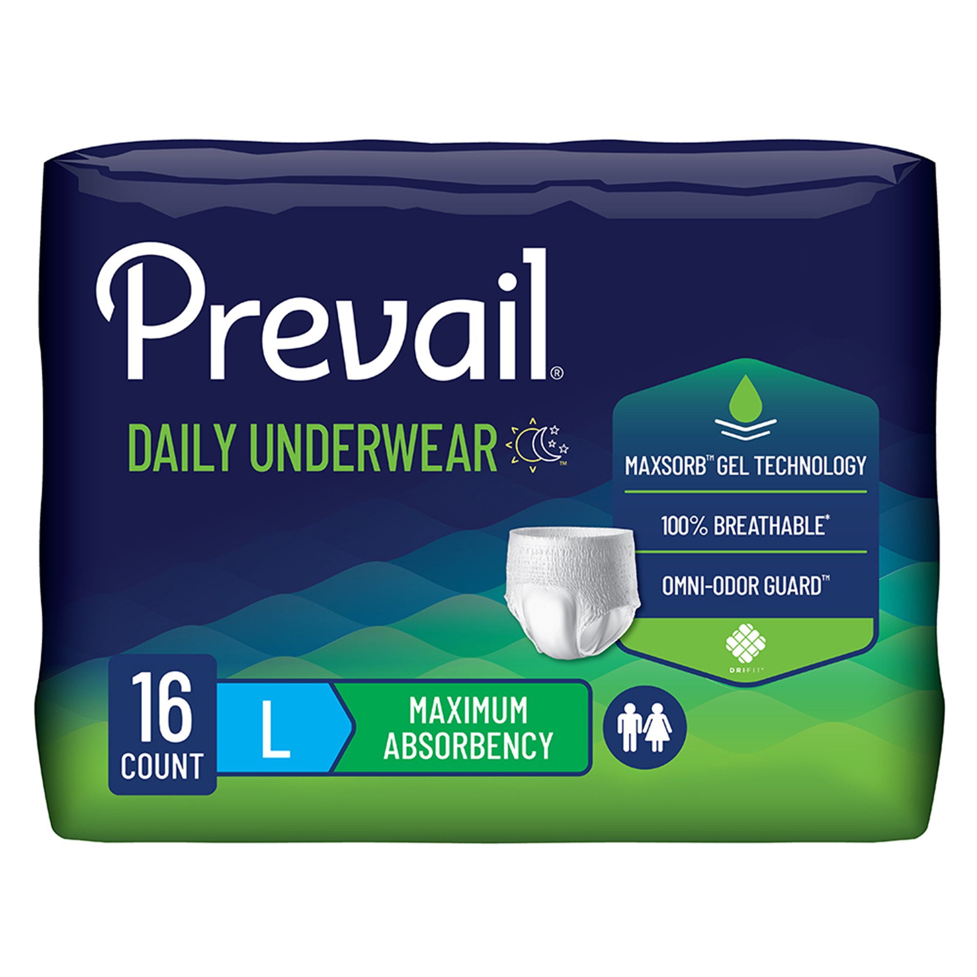 Prevail Maximum Absorbent Underwear, Large MK 450593