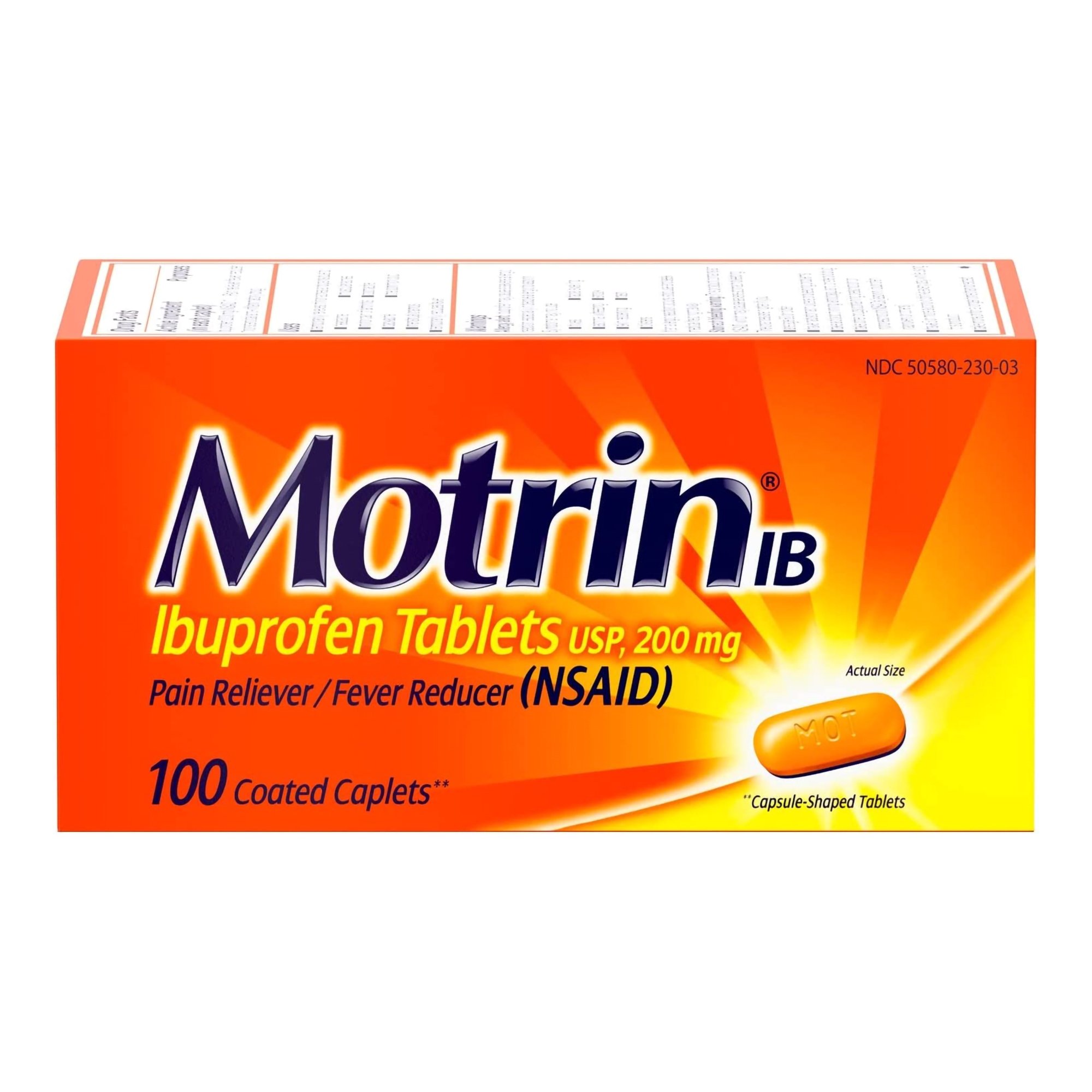 Motrin IB Ibuprofen Coated Caplets MK 1228862