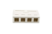 RJ45 Blank Surface Mount Box, 4 Ports, White