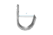 4in Wallmount J Hook with Retaining Clip, 25-Pack