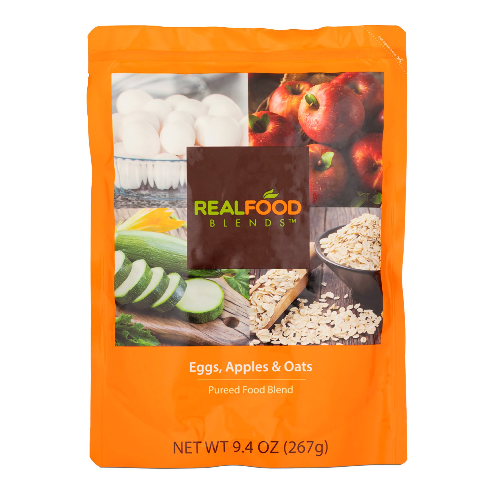 Real Food Blends Eggs, Apples & Oats Puree Food Blend for Tube Feeding, 9.4-oz. MK 1079120