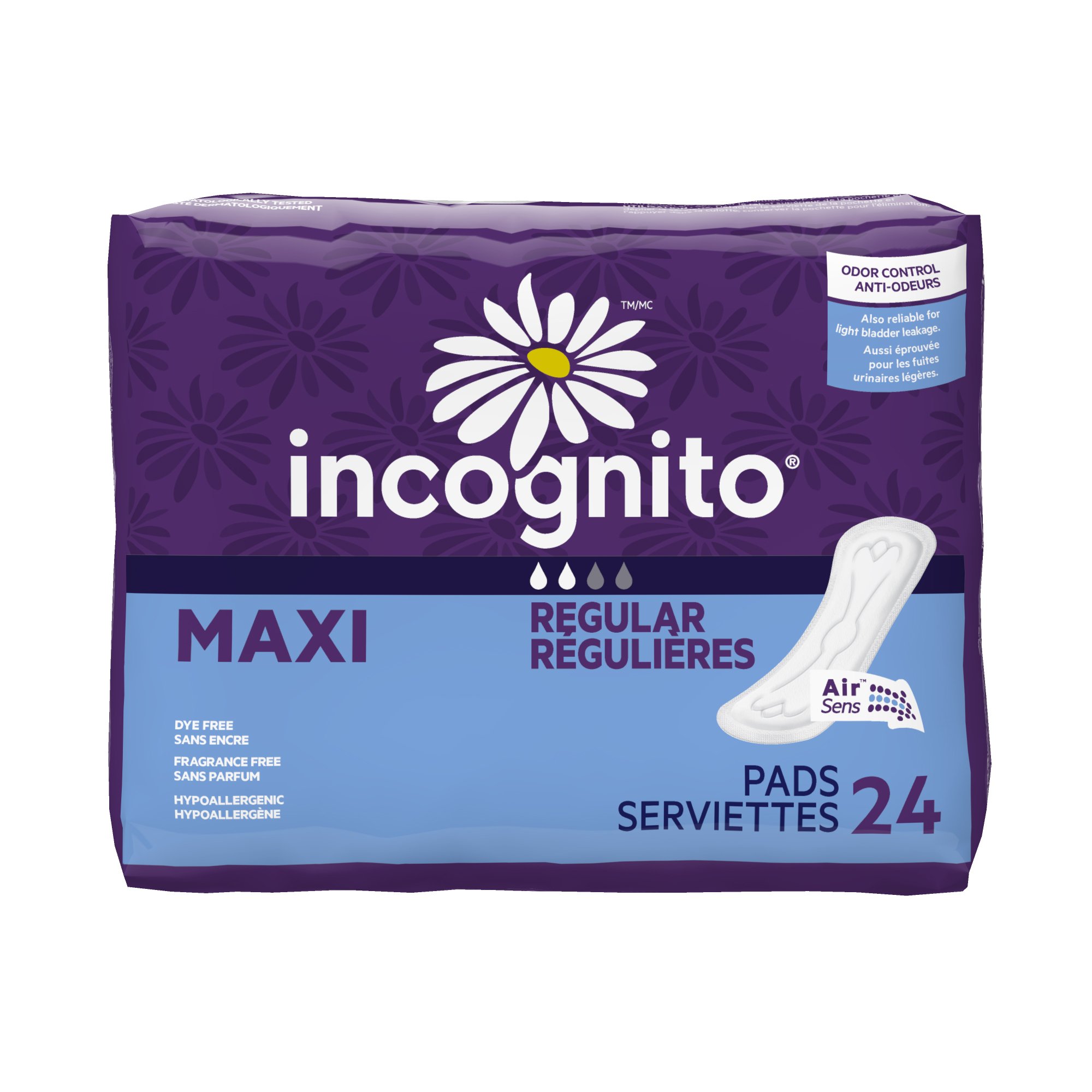 Feminine Pad Incognito Maxi Regular Absorbency MK 1263220