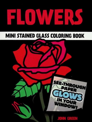 Flowers Little Stained Glass Coloring Book