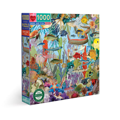 eeboo Gems and Fish 1000 piece Square Puzzle