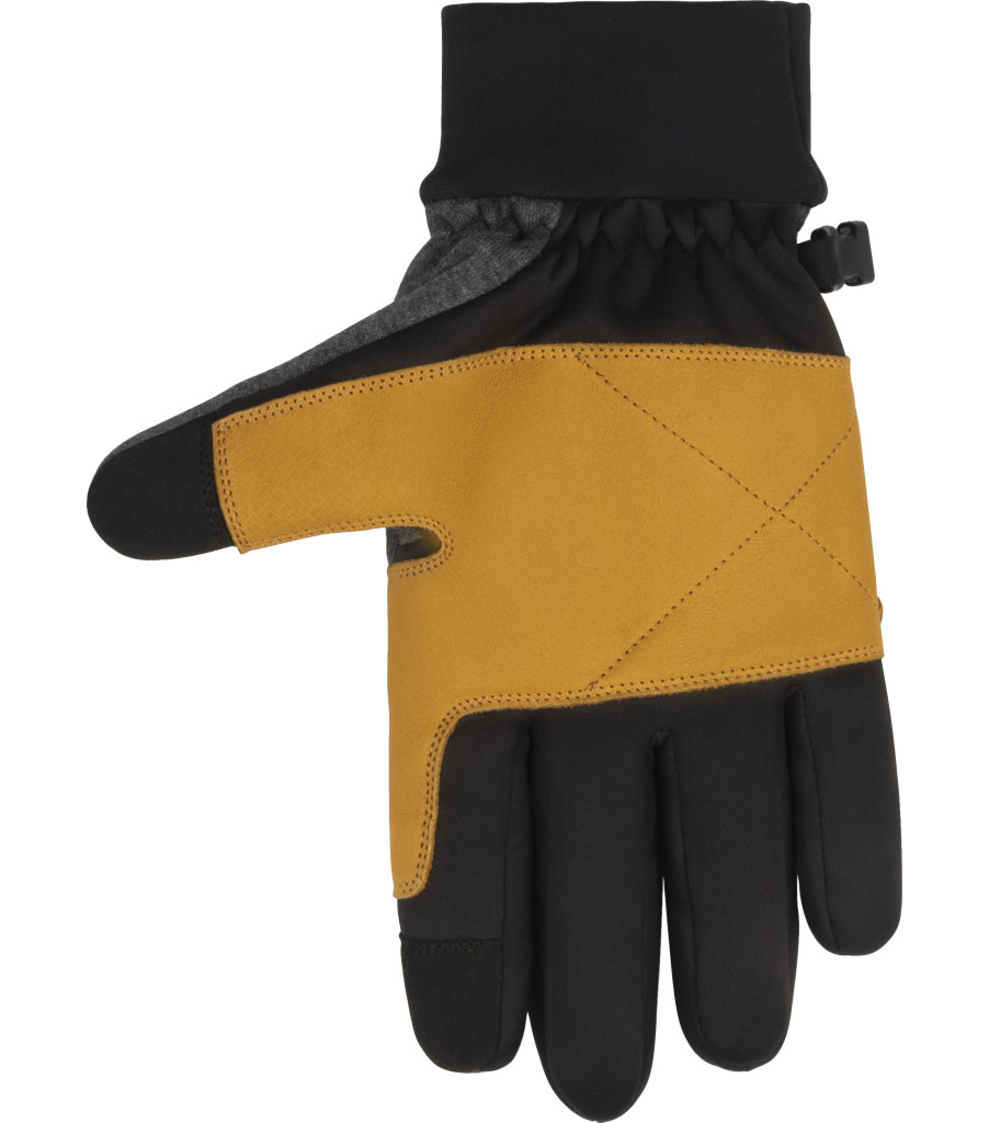 Lined Lightweight Fleece Hybrid with Double-Palm, Gray, large image number 1