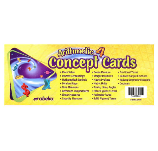 Abeka Arithmetic 4 Concept Cards