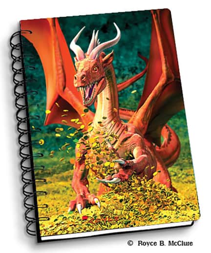 Dragon Hoard 3D Notebook 4" x 6"