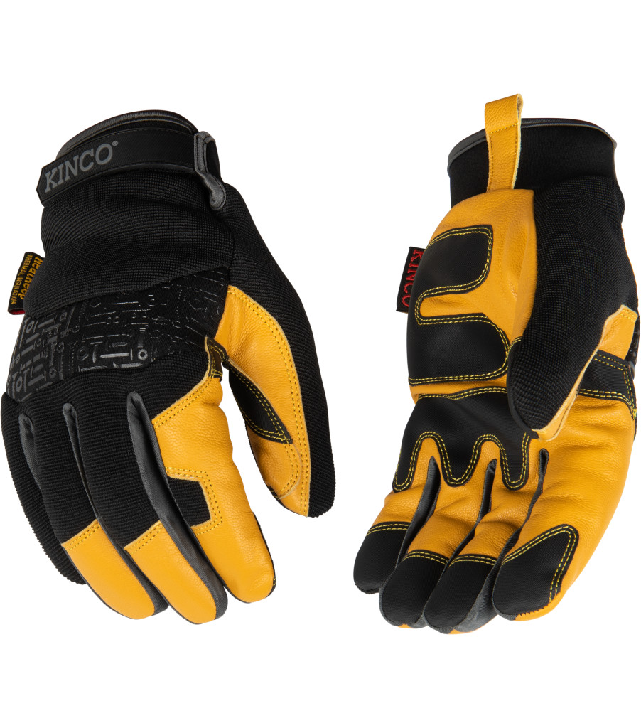 KincoPro&trade; Lined Premium Grain Goatskin & Synthetic Hybrid with Pull-Strap, Black, large image number 2