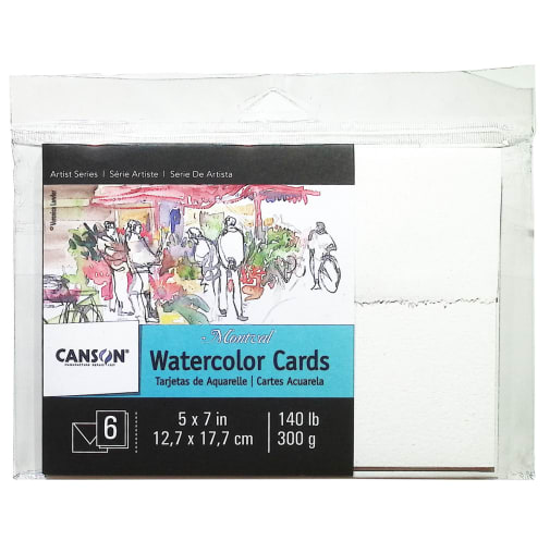 Canson Watercolor Cards (5" x 7") Set of 6 with envelopes