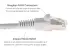 Cat6 Shielded Ethernet Patch Cable, Half-moon Boot, 5 ft, White