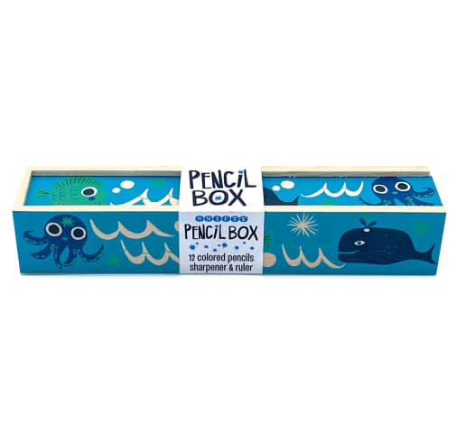 Snifty Ocean Friends Pencil Box: 12 Colored Pencils, Sharpener & Ruler