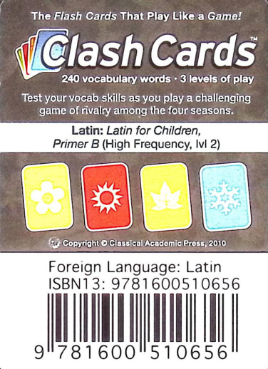Clash Cards: Latin, Primer B (Level 2) Flash Cards