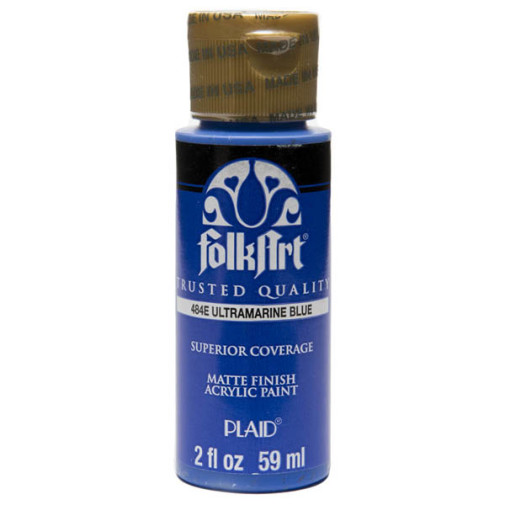 Folkart Color Acrylic Paint Brilliant Ultramarine - 2 oz