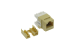 Cat6 RJ45 110 Type 180° Keystone Jack, Ivory