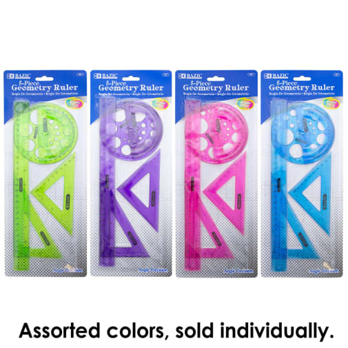 Geometry Ruler Combination Set (5-Piece)